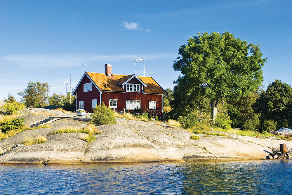 A cottage by the shore in Finland.