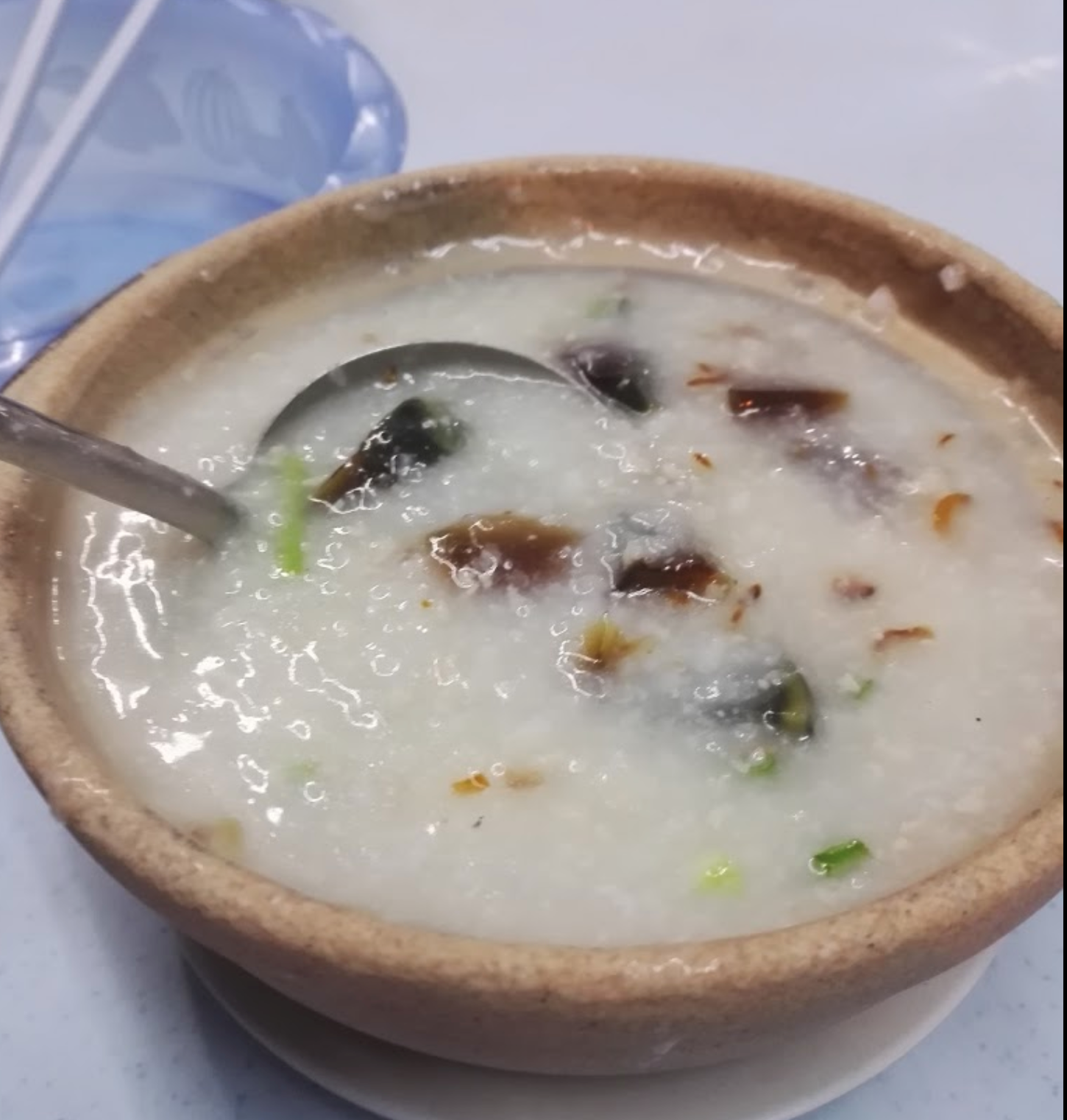 Minced pork porridge with preserved egg (皮蛋瘦肉粥) Credit: Geck Hiang Tang